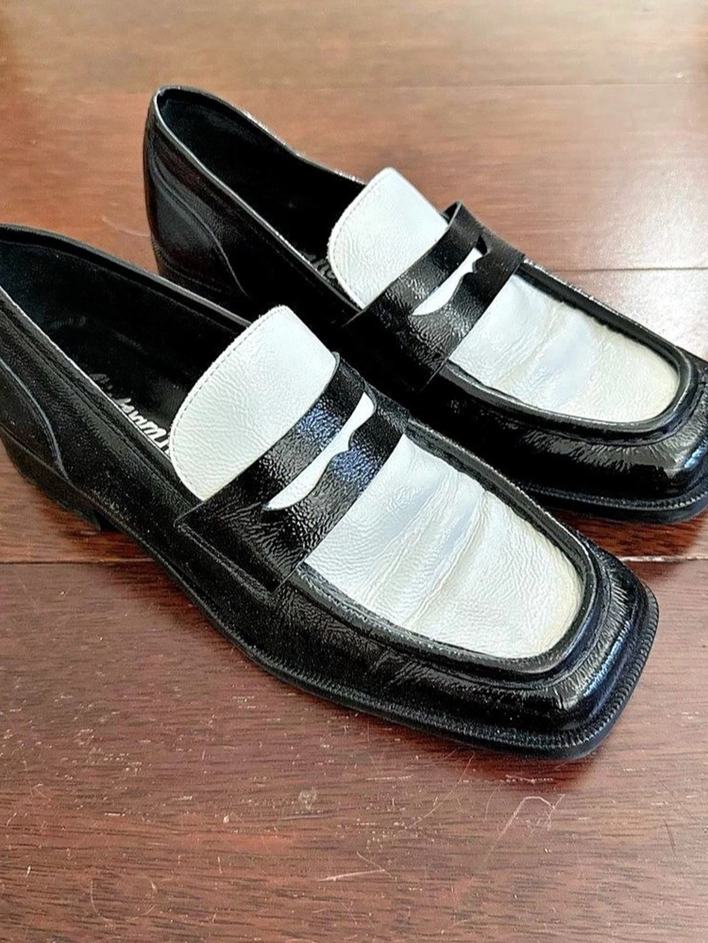 L’intervalle Black & White Square Toe Loafers EU 39